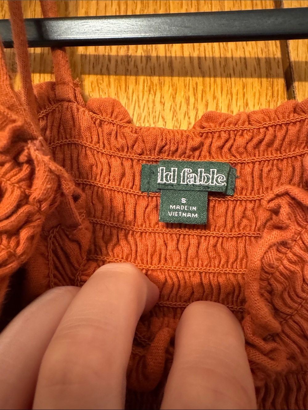 wild fable Rust orange Tie-Shoulder Crop Top - Picture 4 of 4